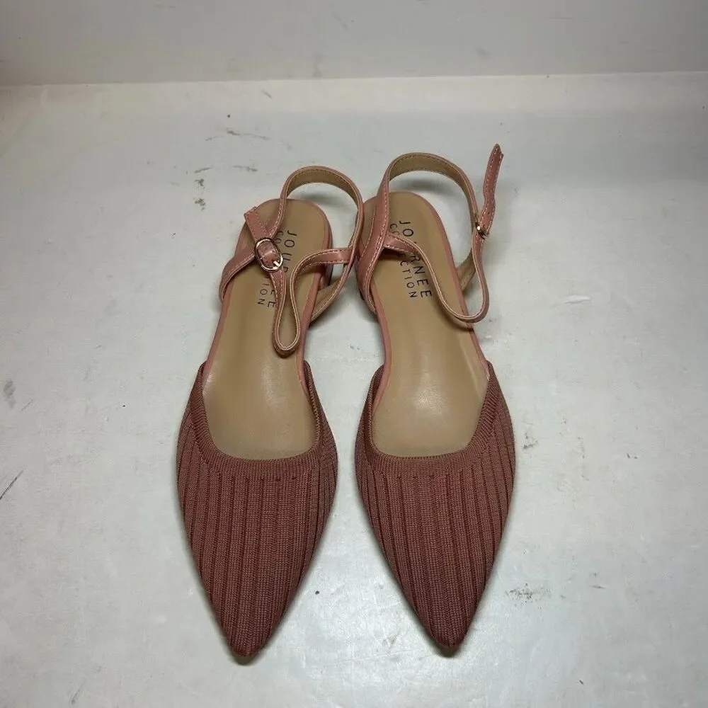 Journee Collection Womens 8.5 M Blush Pink Ansley Pointed Toe Flats NIB RJ1